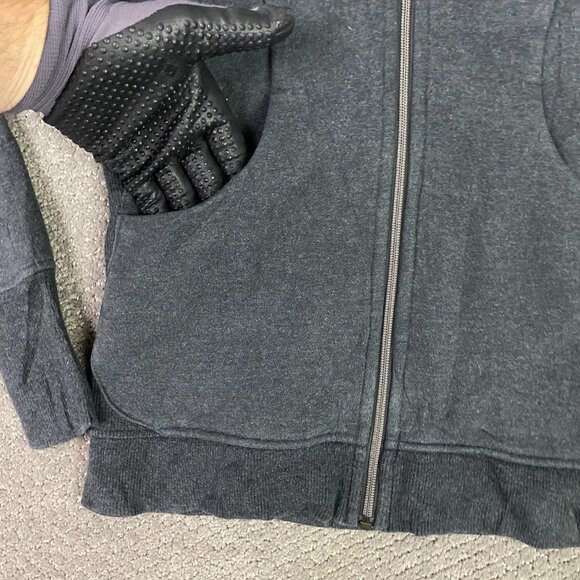 Lululemon Cozy Cuddle Up Full Zip Jacket Sweatshirt Womens 8 Gray Gym Athleisure - Picture 3 of 11